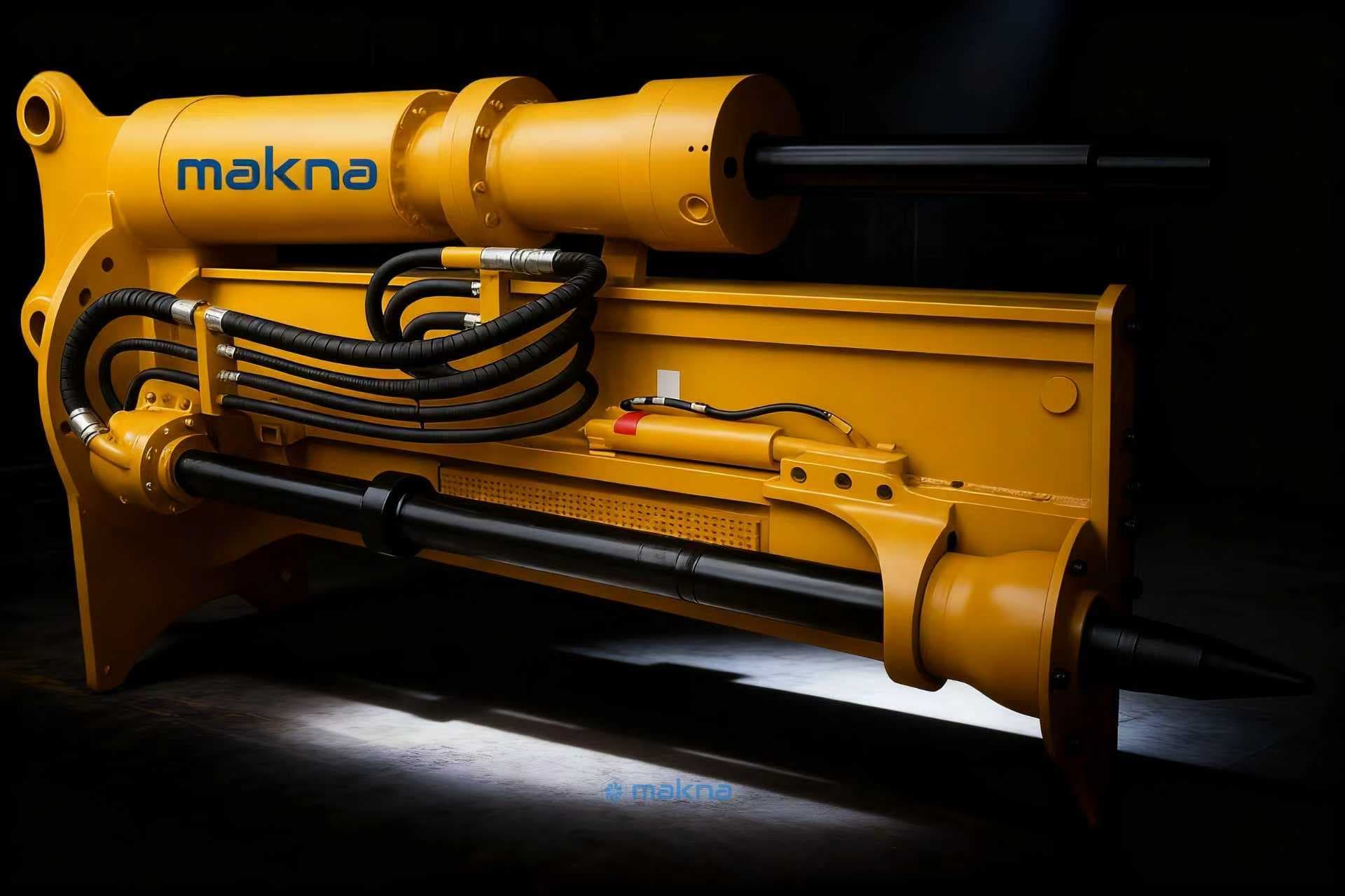 MAKNA hydraulic rock splitter in action, slide 2