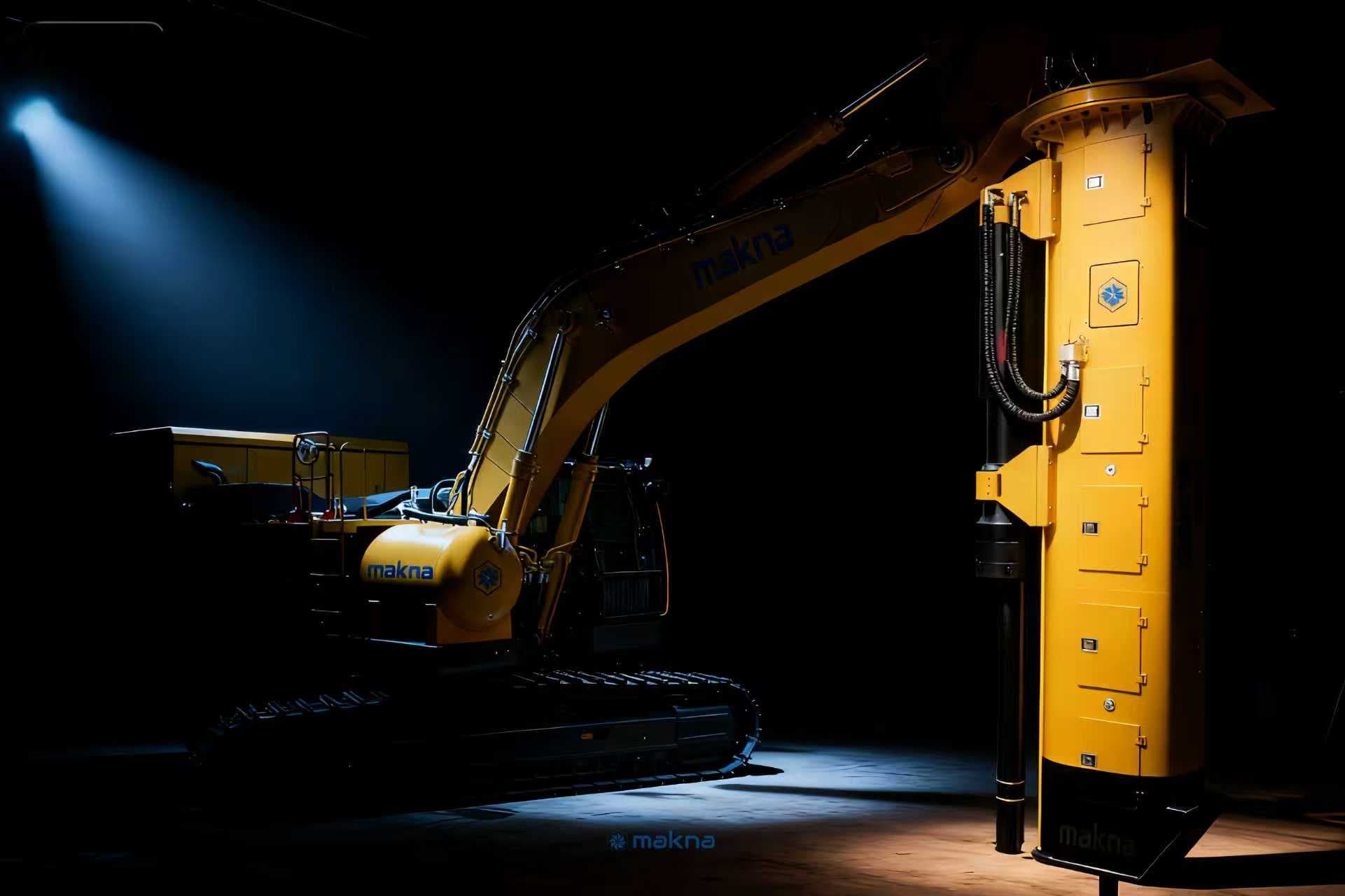 MAKNA hydraulic rock splitter in action, slide 8